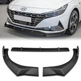 For 2021-2023 Hyundai Elantra Matte Black Front Bumper Body Splitter Spoiler Lip 3PCS