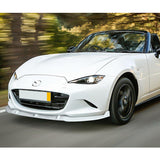 For 2016-2021 Mazda Miata MX-5 MP-Style JDM Painted White Front Bumper Body Splitter Spoiler Lip 3PCS