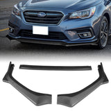 For 2018-2020 Subaru Legacy STi-Style JDM Carbon Look Front Bumper Body Splitter Spoiler Lip 3PCS