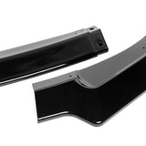 For 2018-2023 Kia Stinger GT-Line Painted Black Front Bumper Splitter Spoiler Lip 3PCS