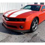 For 2010-2013 Chevrolet Camaro V6 Carbon Look Front Bumper Splitter Spoiler Lip 3PCS