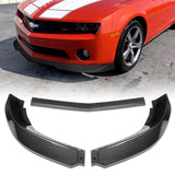 For 2010-2013 Chevrolet Camaro V6 Carbon Look Front Bumper Splitter Spoiler Lip 3PCS