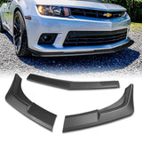 For 2014-2015 Chevy Camaro SS Z28 Matte Black Front Bumper Splitter Spoiler Lip 3PCS