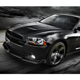 For 2011-2014 Dodge Charger Painted Black Front Bumper Splitter Spoiler Lip STP-Style 3PCS