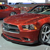 For 2011-2014 Dodge Charger Carbon Look Front Bumper Splitter Spoiler Lip STP-Style 3PCS