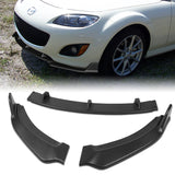 For 2009-2013 Mazda Miata MX-5 GV-Style Matt Black Front Bumper Splitter Spoiler Lip 3PCS