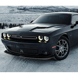 For 2015-2023 Dodge Challenger SXT Painted Black Front Bumper Body Splitter Spoiler Lip 3PCS