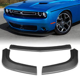 For 2015-2023 Dodge Challenger SXT Carbon Look Front Bumper Body Splitter Spoiler Lip 3PCS