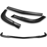 For 2011-2014 Mercedes C-Class Sport W204 Real Carbon Fiber Front Bumper Body Splitter Spoiler Lip 3PCS