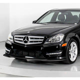 For 2011-2014 Mercedes C-Class Sport W204 Real Carbon Fiber Front Bumper Body Splitter Spoiler Lip 3PCS