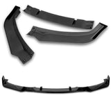 For 2006-2008 BMW E90 E91 3-Series H-Style Painted Black Front Bumper Body Splitter Spoiler Lip 3PCS