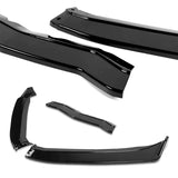 For 2014-2019 Chevrolet Corvette C7 ST-Style Painted Black Front Bumper Splitter Spoiler Lip 3PCS