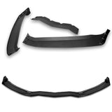 For 2014-2019 Chevrolet Corvette C7 ST-Style Painted Black Front Bumper Splitter Spoiler Lip 3PCS