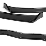 For 2014-2019 Chevrolet Corvette C7 ST-Style Painted Black Front Bumper Splitter Spoiler Lip 3PCS