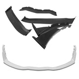 For 2014-2019 Chevrolet Corvette C7 Stage 3 Painted White Front Bumper Splitter Spoiler Lip 5PCS
