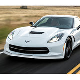 For 2014-2019 Chevrolet Corvette C7 Stage 3 Painted White Front Bumper Splitter Spoiler Lip 5PCS