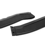 For 2014-2019 Chevrolet Corvette C7 Stage 2 Unpainted Matte Black Front Bumper Splitter Spoiler Lip 3PCS