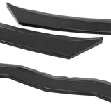 For 2014-2019 Chevrolet Corvette C7 Stage 2 Unpainted Matte Black Front Bumper Splitter Spoiler Lip 3PCS