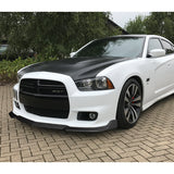 For 2011-2014 Dodge Charger SRT Carbon Look Front Bumper Body Splitter Spoiler Lip 3PCS