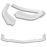 For 2011-2014 Dodge Charger SRT Painted White Front Bumper Body Splitter Spoiler Lip 3PCS