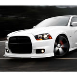 For 2011-2014 Dodge Charger SRT Painted White Front Bumper Body Splitter Spoiler Lip 3PCS