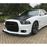 For 2011-2014 Dodge Charger SRT Matte Black Front Bumper Body Splitter Spoiler Lip 3PCS