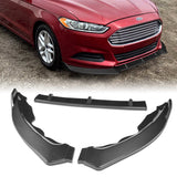 For 2013-2016 Ford Fusion Mondeo Carbon Look Front Bumper Body Splitter Spoiler Lip 3PCS
