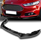 For 2013-2016 Ford Fusion Mondeo Carbon Fiber Front Bumper Body Splitter Spoiler Lip 3PCS