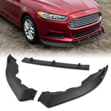 For 2013-2016 Ford Fusion Mondeo Matte Black Front Bumper Body Splitter Spoiler Lip 3PCS