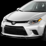 For 2014-2016 Toyota Corolla Base L/LE Model Carbon Fiber Front Bumper Body Splitter Spoiler Lip 3PCS
