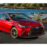 For 2015-2017 Toyota Camry STP-Style Carbon Look Front Bumper Body Splitter Spoiler Lip 3PCS