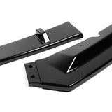 For 2016-2019 Jaguar XE STP-Style Painted Black Front Bumper Body Splitter Spoiler Lip 3PCS