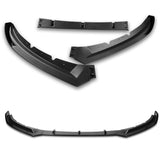 For 2016-2019 Jaguar XE STP-Style Painted Black Front Bumper Body Splitter Spoiler Lip 3PCS