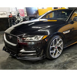 For 2016-2019 Jaguar XE STP-Style Painted Black Front Bumper Body Splitter Spoiler Lip 3PCS