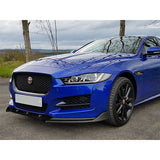 For 2016-2019 Jaguar XE STP-Style Matte Black Front Bumper Body Splitter Spoiler Lip 3PCS
