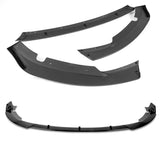 For 2015-2017 Hyundai Sonata STP-Style Painted Black Front Bumper Body Splitter Spoiler Lip 3PCS