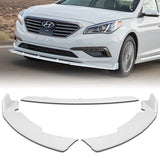 For 2015-2017 Hyundai Sonata STP-Style Painted White Front Bumper Body Splitter Spoiler Lip 3PCS