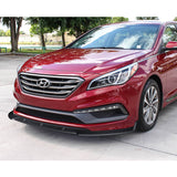 For 2015-2017 Hyundai Sonata STP-Style Matte Black Front Bumper Body Splitter Spoiler Lip 3PCS