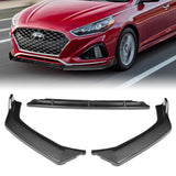 For 2018-2019 Hyundai Sonata Carbon Look Front Bumper Body Splitter Spoiler Lip 3PCS