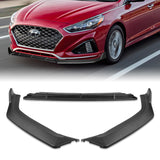 For 2018-2019 Hyundai Sonata Matte Black Front Bumper Body Splitter Spoiler Lip 3PCS
