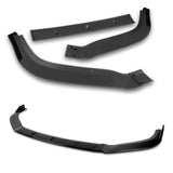 For 2013-2015 Nissan Altima Sedan Painted Black Front Bumper Body Splitter Spoiler Lip 3PCS