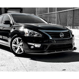 For 2013-2015 Nissan Altima Sedan Painted Black Front Bumper Body Splitter Spoiler Lip 3PCS