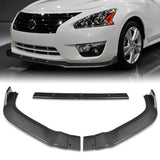 For 2013-2015 Nissan Altima Sedan Carbon Look Front Bumper Body Splitter Spoiler Lip 3PCS