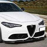 For 2017-2021 Alfa Romeo Giulia Carbon Fiber Front Bumper Body Kit Spoiler Lip 3PCS