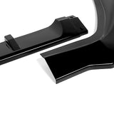 For 2019-2021 Toyota Avalon STP-Style Painted Black Front Bumper Body Splitter Spoiler Lip 3PCS