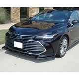 For 2019-2021 Toyota Avalon STP-Style Painted Black Front Bumper Body Splitter Spoiler Lip 3PCS