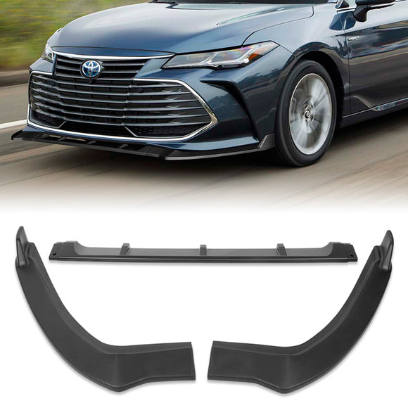 For 2019-2021 Toyota Avalon STP-Style Matte Black Front Bumper Body Splitter Spoiler Lip 3PCS