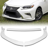 For 2016-2018 Lexus ES300H ES350 Painted White Front Bumper Body Splitter Spoiler Lip 3PCS