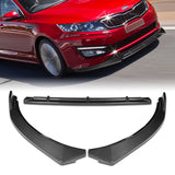 For 2011-2013 Kia Optima STP-Style Carbon Look Front Bumper Body Splitter Spoiler Lip 3PCS