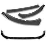 For 2014-2015 Kia Optima STP-Style Painted Black Front Bumper Body Splitter Spoiler Lip 3PCS